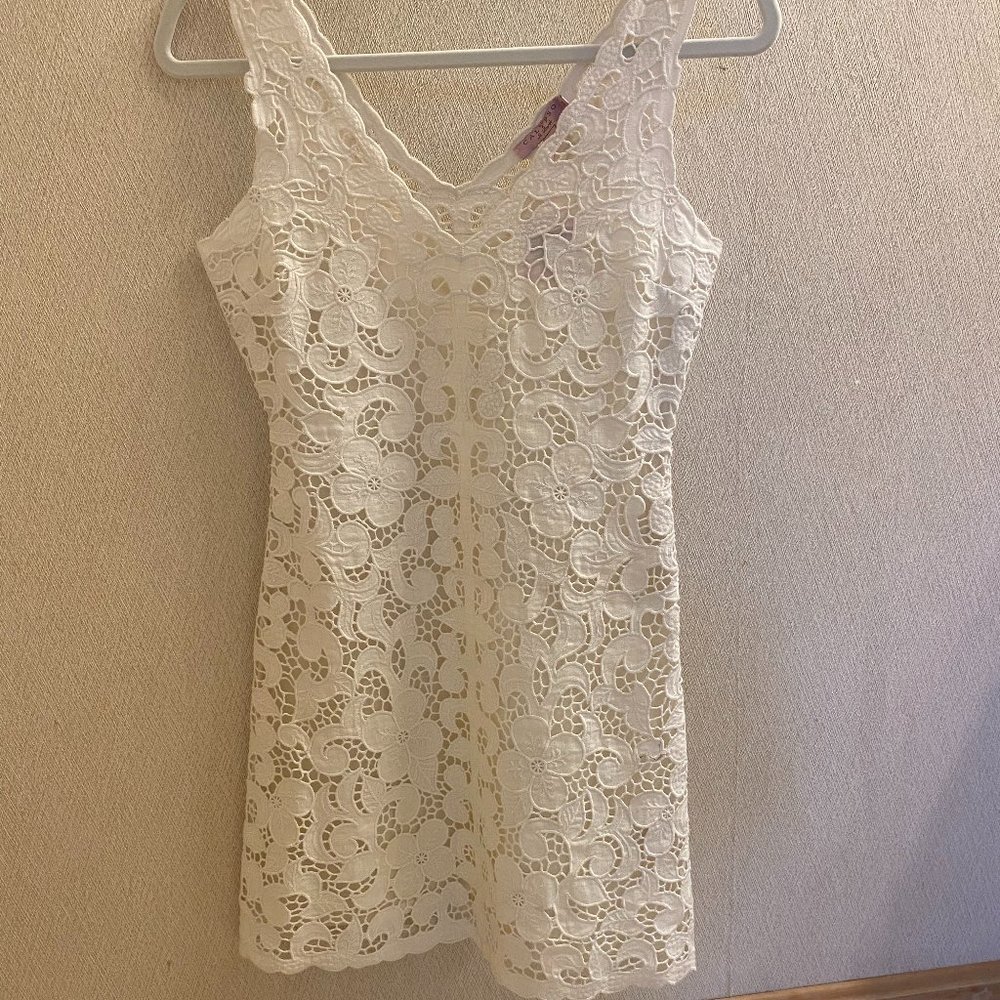 Calypso St Barth Linen Embroidered Kagami Dress